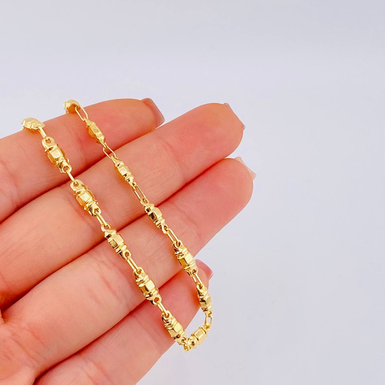 Cadena Rustica Cilindro 7.95 g / 61.5 cm / 3.75 mm Oro Amarillo 18K