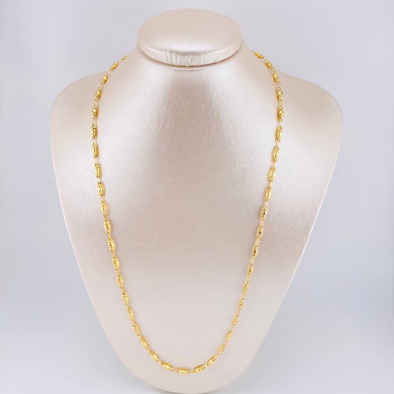 Cadena Rustica Cilindro 7.75 g / 60.8 cm / 3.75 mm Oro Amarillo 18K