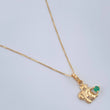 Set Veneciana+Ardilla Esmeralda 05 Pts 1.4gr / 49.8cm / 0.5mm Oro Amarillo 18K %