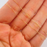 Set Veneciana+Ardilla Esmeralda 05 Pts 1.4gr / 49.8cm / 0.5mm Oro Amarillo 18K %