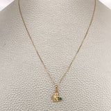 Set Veneciana+Ardilla Esmeralda 05 Pts 1.4gr / 49.8cm / 0.5mm Oro Amarillo 18K %
