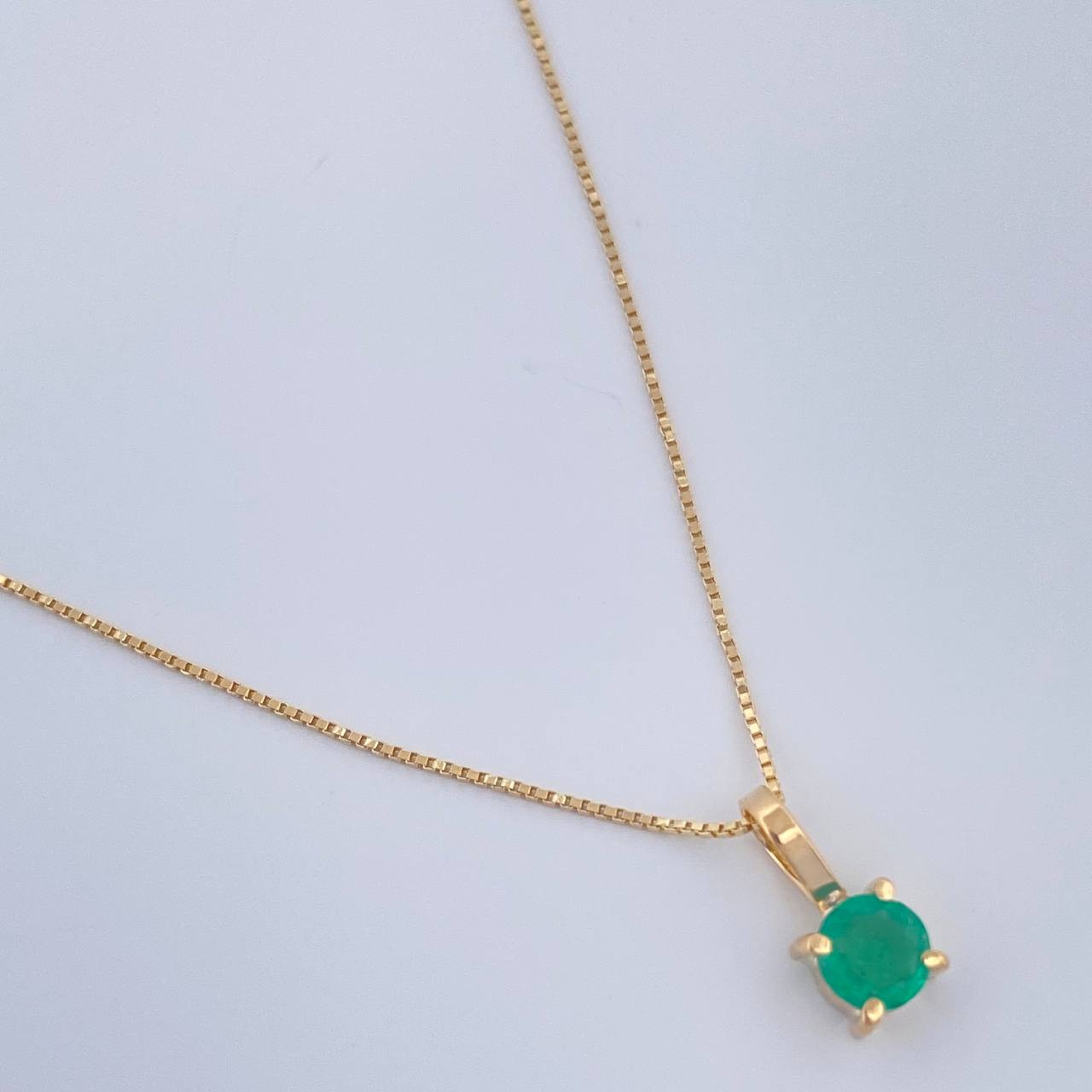 Set Veneciana+ Redonda Esmeralda 18 Pts 1.25gr / 50cm / 0.45mm Oro Amarillo 18K %