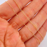 Set Veneciana+ Redonda Esmeralda 18 Pts 1.25gr / 50cm / 0.45mm Oro Amarillo 18K %
