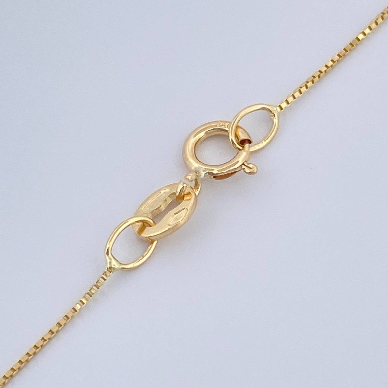 Set Veneciana+Delfin Esmeralda 08 Pts 1.4gr / 50.8cm / 0.46mm Oro Amarillo 18K %