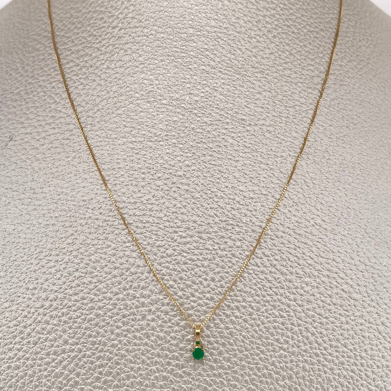 Set Veneciana+ Redonda Esmeralda 23 Pts 1.3gr / 50cm / 0.45mm Oro Amarillo 18K %