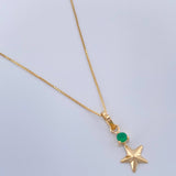 Set Veneciana+ Estrella Esmeralda 11 Pts 1.3gr / 50cm / 0.56mm Oro Amarillo 18K %