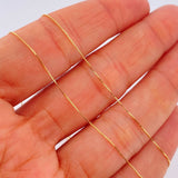 Set Veneciana+ Redonda Esmeralda 08 Pts 1.2gr / 50cm / 0.54mm Oro Amarillo 18K %