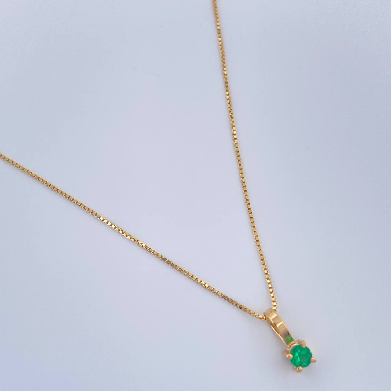 Set Veneciana+ Redonda Esmeralda 08 Pts 1.2gr / 50cm / 0.54mm Oro Amarillo 18K %