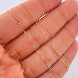 Set Veneciana+Uva Esmeralda 04 Pts 1.4gr / 50cm / 0.5mm Oro Amarillo 18K %
