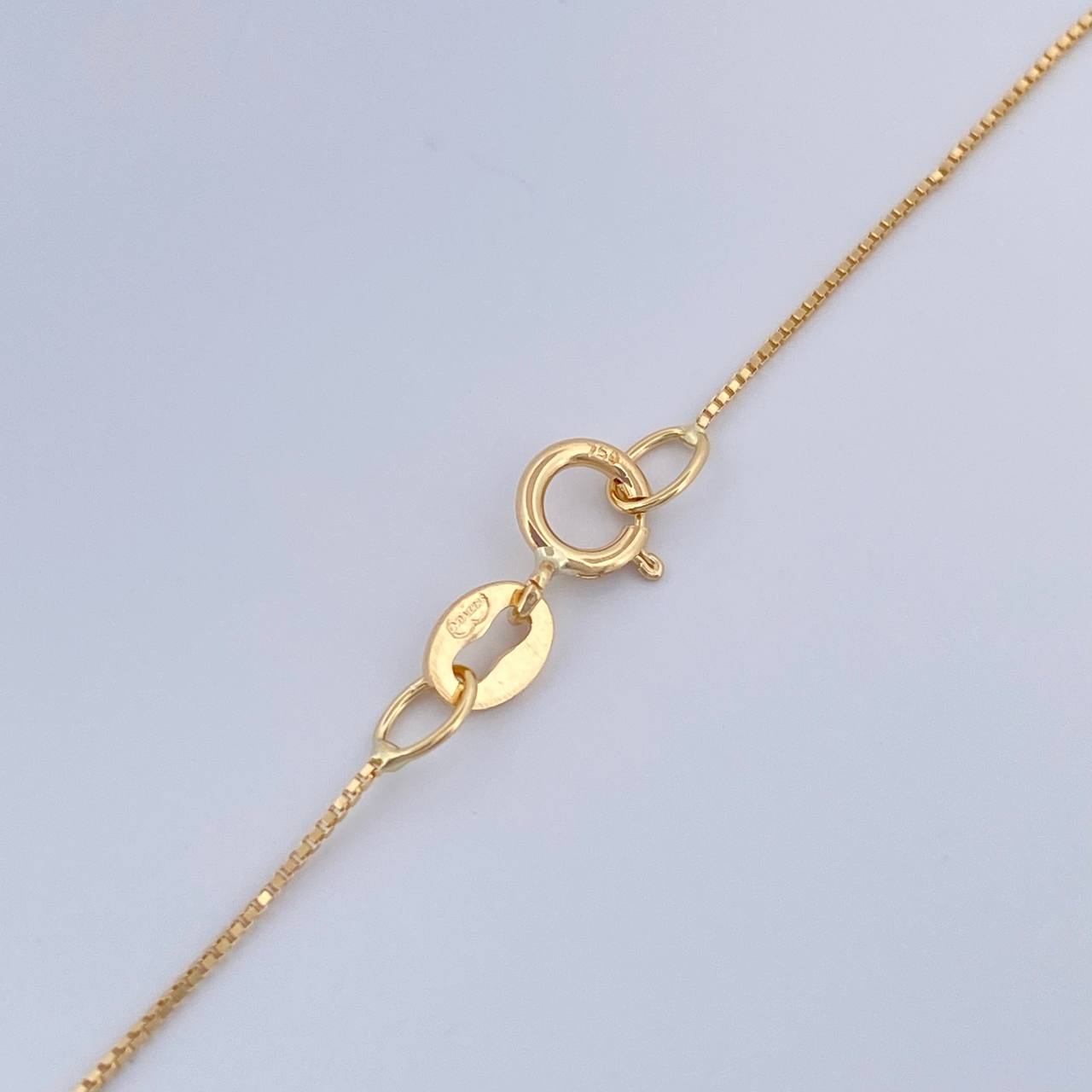 Set Veneciana+Mano Esmeralda 08 Pts 1.4gr / 50.3cm / 0.53mm Oro Amarillo 18K %