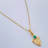 Set Veneciana+Uva Esmeralda 04 Pts 1.4gr / 50cm / 0.5mm Oro Amarillo 18K %