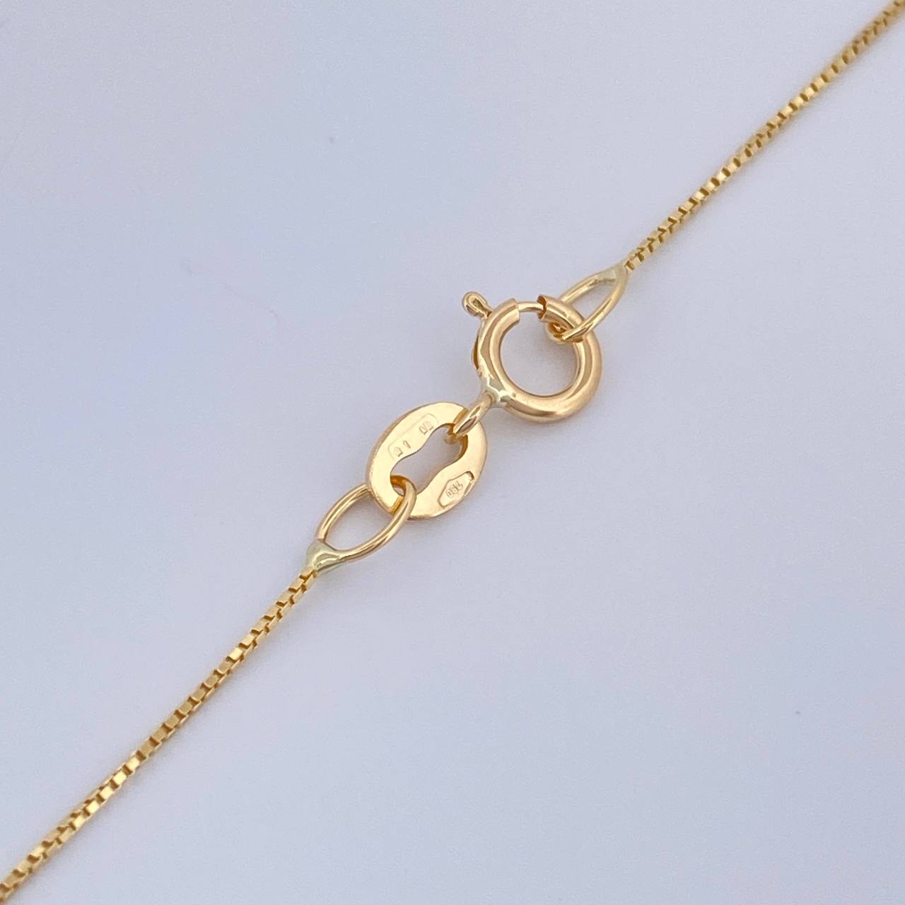 Set Veneciana+Uva Esmeralda 04 Pts 1.4gr / 50cm / 0.5mm Oro Amarillo 18K %