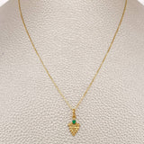 Set Veneciana+Uva Esmeralda 04 Pts 1.4gr / 50cm / 0.5mm Oro Amarillo 18K %