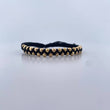 Pulsera Negra 1.55gr / 3mm Bolas Lisas Oro Amarillo 18K (A.C)