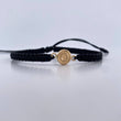 Pulsera Negra Letra O 0.4gr / Oro Amarillo 18K &