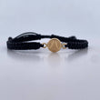 Pulsera Negra Letra A 0.4gr / Oro Amarillo 18K &