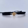 Pulsera Negra Letra X 0.4gr / Oro Amarillo 18K &