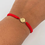 Pulsera Roja Letra G 0.4gr / Oro Amarillo 18K &