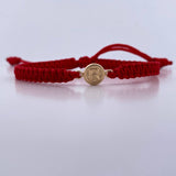 Pulsera Roja Letra R 0.4gr / Oro Amarillo 18K &