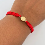 Pulsera Roja Letra R 0.4gr / Oro Amarillo 18K &
