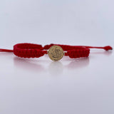 Pulsera Roja San Benito 0.7gr / Oro Amarillo 18K &