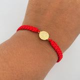 Pulsera Roja San Benito 0.7gr / Oro Amarillo 18K &