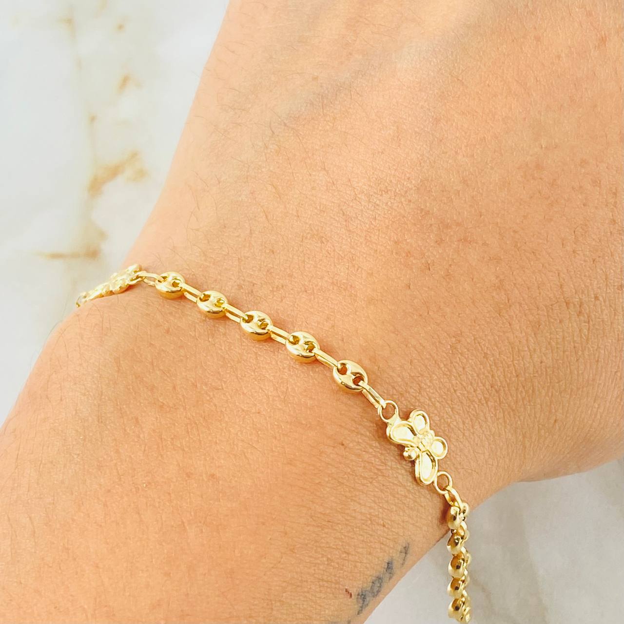 Pulso GC Mariposa 2.25gr / 18cm / Oro Amarillo 18K *