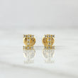 Topos Letra I 0.65gr / 6mm Circones Blancos Oro Amarillo 18K