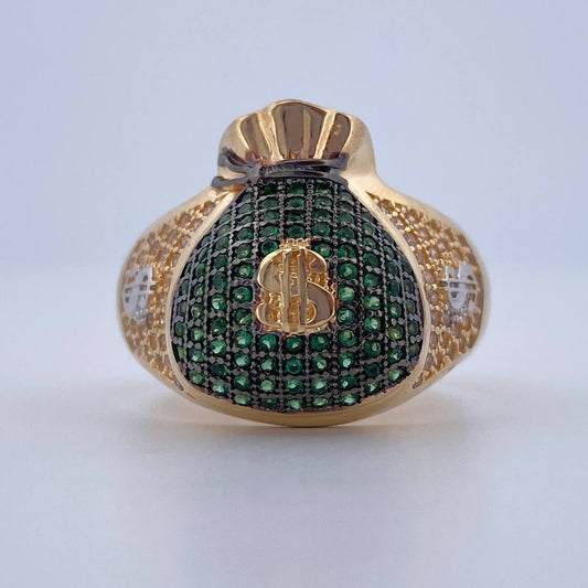 Anillo Bolsa Dinero 10.2gr / T10 / Oro 18K $