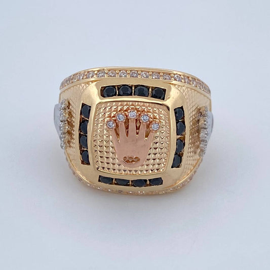 Anillo Sello Corona RX 12.8gr / T10 1/2 / Oro 18K $