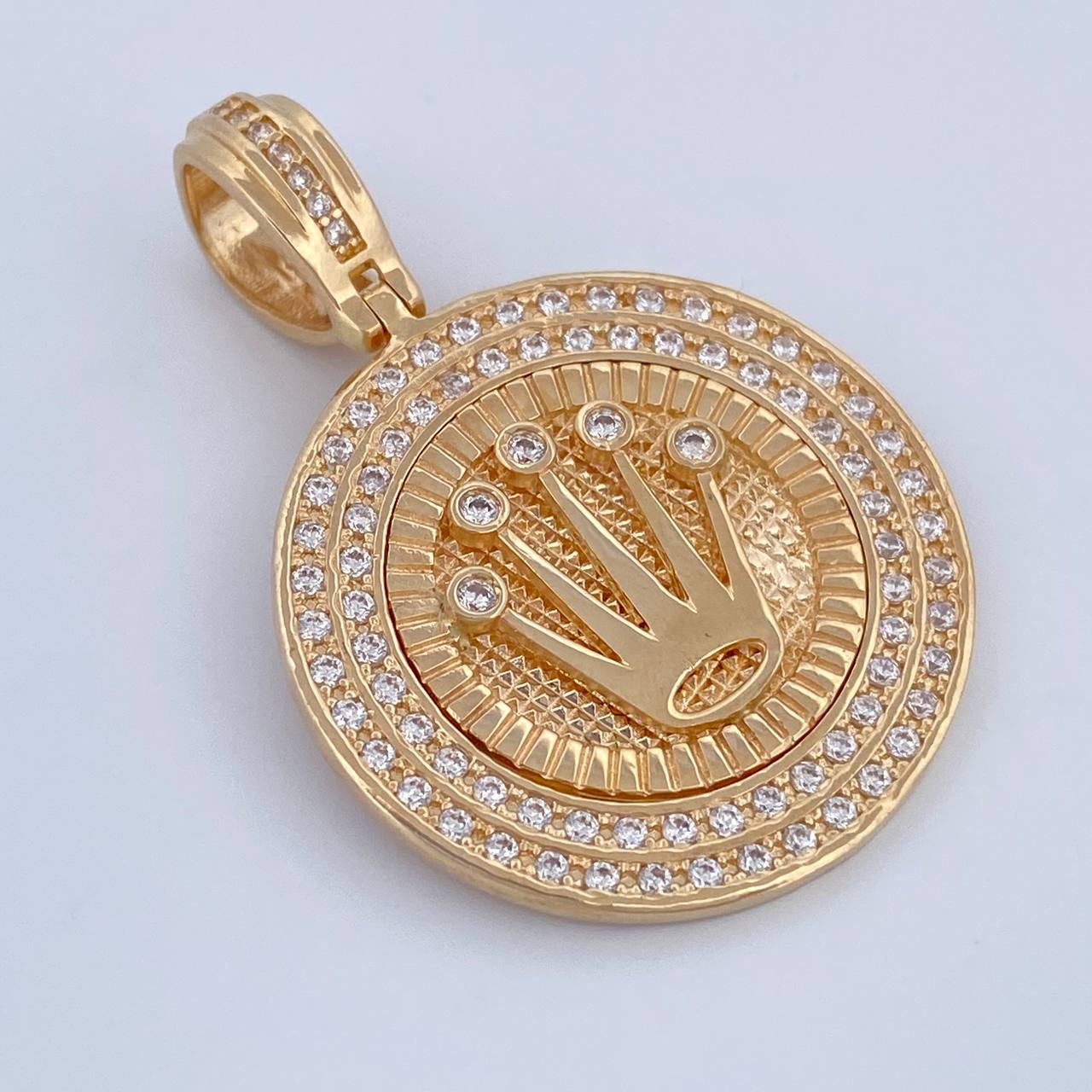 Dije Medalla Corona RX 8.35gr / 3.8cm / Oro 18K $