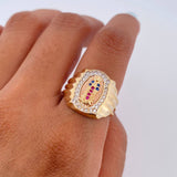Anillo Virgen de Guadalupe 5.1gr / T6 1/2 / Oro 18K $