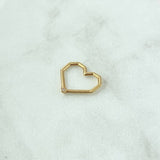 Herraje Silueta Corazón 0.95gr / 1.4cm / Circon Blanco Oro Amarillo 18K