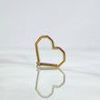 Herraje Silueta Corazón 0.95gr / 1.4cm / Circon Blanco Oro Amarillo 18K