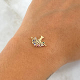 Herraje Arbol De La Vida 0.8gr / 1.2cm / Circones De Colores Oro Amarillo 18K