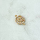 Herraje " I Love Jesus " 1.25gr / 1.8cm / Circones Blancos Oro Amarillo 18K ©
