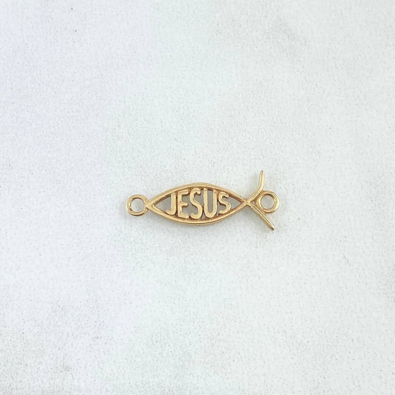 Herraje Pez Jesús 0.7gr / 2cm / Oro Amarillo 18K ©