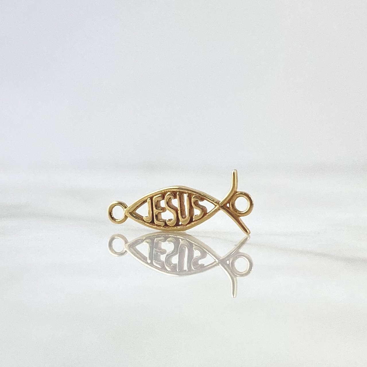 Herraje Pez Jesús 0.7gr / 2cm / Oro Amarillo 18K ©