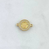 Herraje Corona RX  0.75gr / 1.5mm Circones Blancos Oro Amarillo 18K
