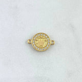 Herraje Corona Rx 1.5gr / 1.6cm / Circones Blancos Oro Amarillo 18K ©