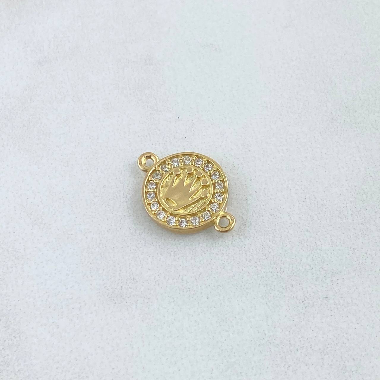 Herraje Corona Rx 1.5gr / 1.6cm / Circones Blancos Oro Amarillo 18K ©