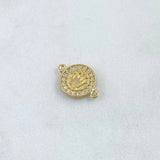 Herraje Corona RX  0.85gr / 1.5mm Circones Blancos Oro Amarillo 18K