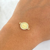 Herraje Corona Rx 1.5gr / 1.6cm / Circones Blancos Oro Amarillo 18K ©