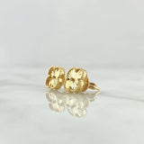 Topos Treból VCyA 3.2gr / 8mm Diamantado Punteado Oro Amarillo Nac.Esp. 18K ©