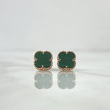 Topos Treból VCyA 2.6gr / 8mm Malaquita Verde - Punteado Oro Rosa Nac.Esp. 18K ©