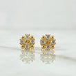 Topos Aro Intercalado 1.6gr / 7mm Circones Blancos  Oro Amarillo 18K ©