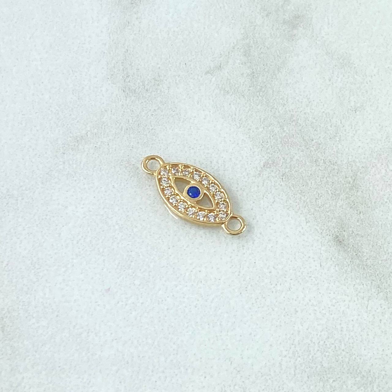 Herraje Ojo Turco 0.5gr / 1.5cm / Circones Blancos Azul Oro Amarillo 18K *
