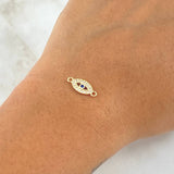 Herraje Ojo Turco 0.6gr / 1.5cm / Circones Blancos Azul Oro Amarillo 18K *