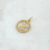 Dije San Miguel Arcangel en Arco 1.65gr / 2.5cm / Liso Oro Amarillo 18K *