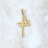 Dije Fé 1.25gr / 3.5cm / Liso Oro Amarillo 18K